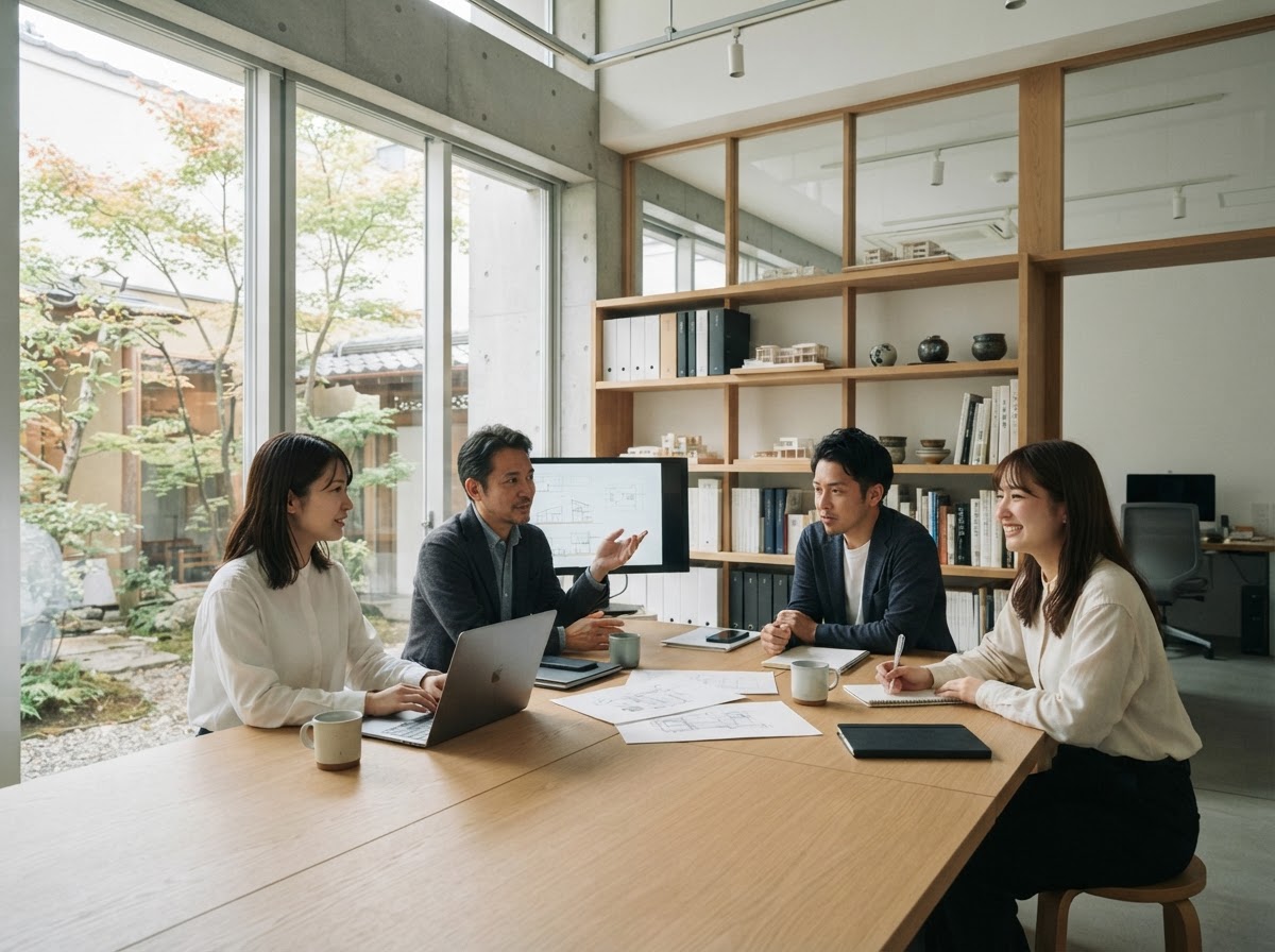 翔益館 Platformのデータ解析チームが指標を確認している様子
